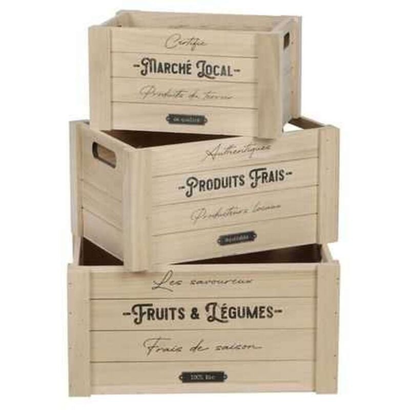 Lot de 3 caisses rectangulaires