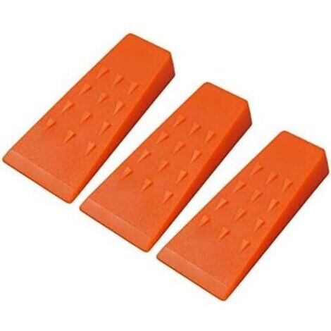 Lot de 3 cales d'abattage en plastique pour tronçonneuse - Coins de fendage de 5,5" pour bois, accessoires de bûcheron - Accessoires forestiers - Accessoires forestiers et cales en plastique pour