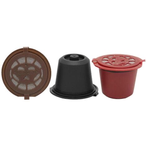 Lot de 3 capsules à expresso vides pour machine à café.