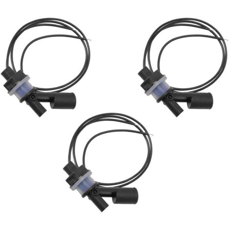 Lot de 3 capteurs de niveau d'eau en plastique avec interrupteur à flotteur horizontal pour aquarium