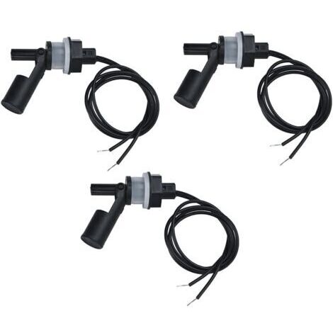 Lot de 3 Capteurs de Niveau deau, Interrupteur Flotteur Pour, Pompe Capteur Niveau eau Interrupteur De Niveau Automatique pour Aquarium de Piscine