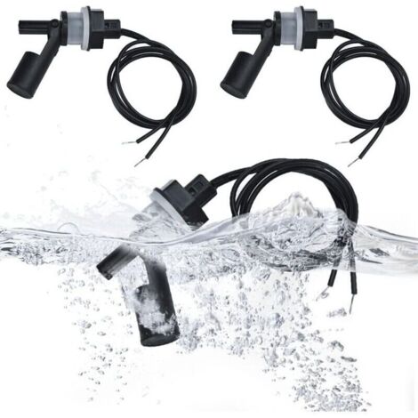 Lot de 3 Capteurs de Niveau deau, Interrupteur Flotteur Pour, Pompe Capteur Niveau eau Interrupteur De Niveau Automatique pour Aquarium de Piscine