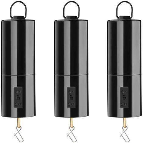 Lot de 3 carillons éoliens suspendus à moteur rotatif alimenté par batterie