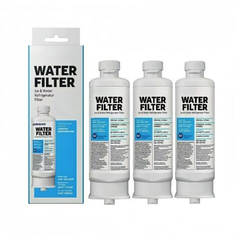 Lot de 3 cartouches filtrantes pour réfrigérateur Samsung - compatibles avec les filtres à eau DA97-17376B et DA97-08006C - filtration haute efficacité contre le chlore et le calcaire.