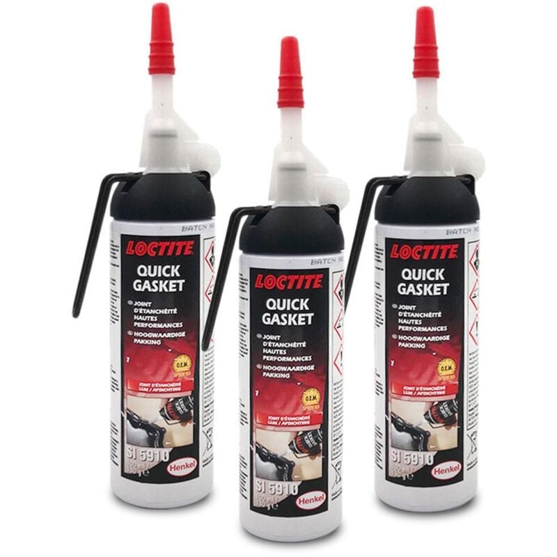 Lot de 3 cartouches Loctite 5910 joint etancheite noir quick gasket