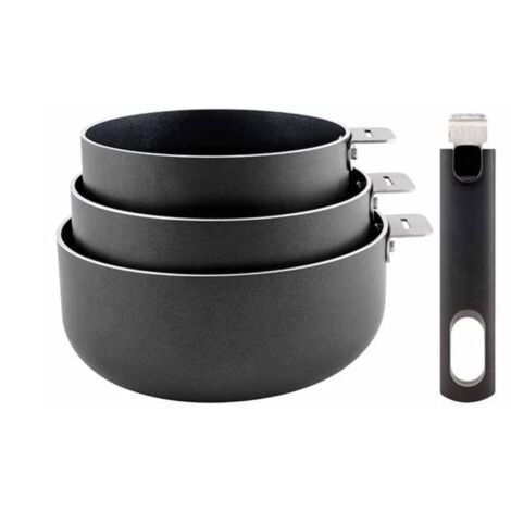 Lot de 3 casseroles aluminium 16/18/20cm - Cosy&trendy - 5189002