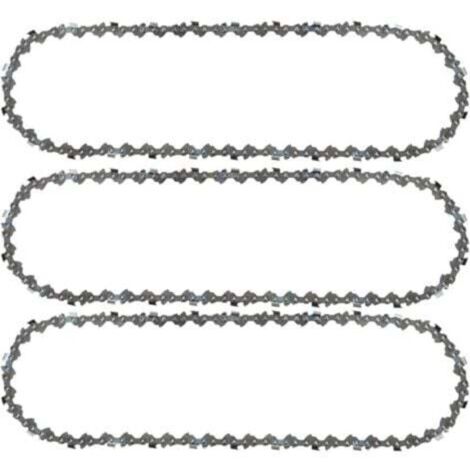 Lot de 3 Chaîne de tronçonneuse 3/8"LP 52 maillons 1,1mm 35cm Faible Rebond Compatible avec Bosch AKE 35 S AKE 35-19 S, Einhell, Husqvarna, Makita, Dolmar, Oregon et autres F Bluedeer Guide et