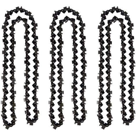 Lot de 3 Chaîne de tronçonneuse de 50 cm 0.325" 1,5 mm 76 maillons d'entraînement - compatible avec Timberpro 62CC, Hyundai et autres