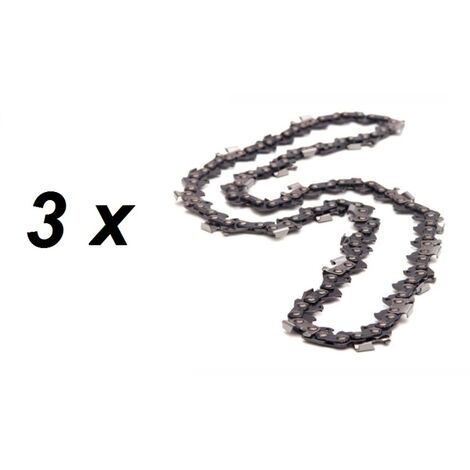 Lot de 3 chaines 44 maillons pour guide 12 pouces (30 cm) Tronçonneuse élagueuse perche