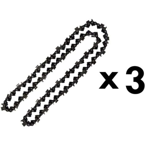Lot de 3 chaînes 76 maillons pour tronçonneuse