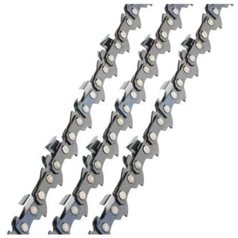Lot de 3 Chaînes de Tronçonneuse 14" (35 cm) - 50 Maillons Entraîneurs 3/8" - Faible Rebond Compatible Stihl