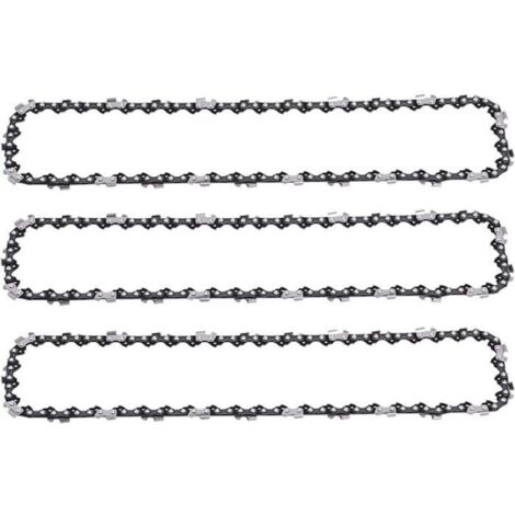 Lot de 3 Chaînes de Tronçonneuse 14'"(35cm) 3/8LP, 50 Maillons d'Entraînement Compatibles avec Husqvarna, Mac Allister, Bosch