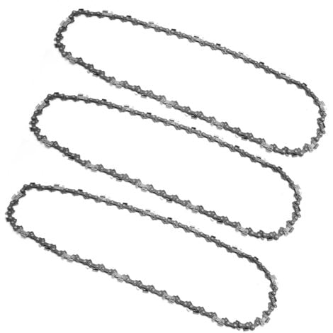UNION Lot de 3 Chaînes de Tronçonneuse Carbure 40cm , 3/8" 1.3mm 56 Maillons d'Entraînement , Faible Rebond , Compatibles avec Einhell , McCulloch , Black & Decker