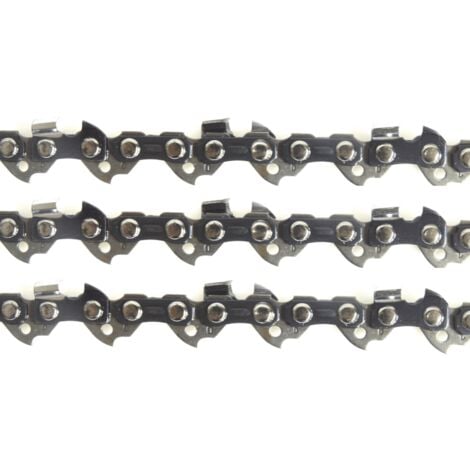 NEMURA Lot de 3 Chaînes de tronçonneuse - Compatible avec Stihl MS170, MS171, MS180, MS181 - 50 Maillons Entraîneurs - Pas 3/8 Lp - Jauge 0.43 (1.1mm)