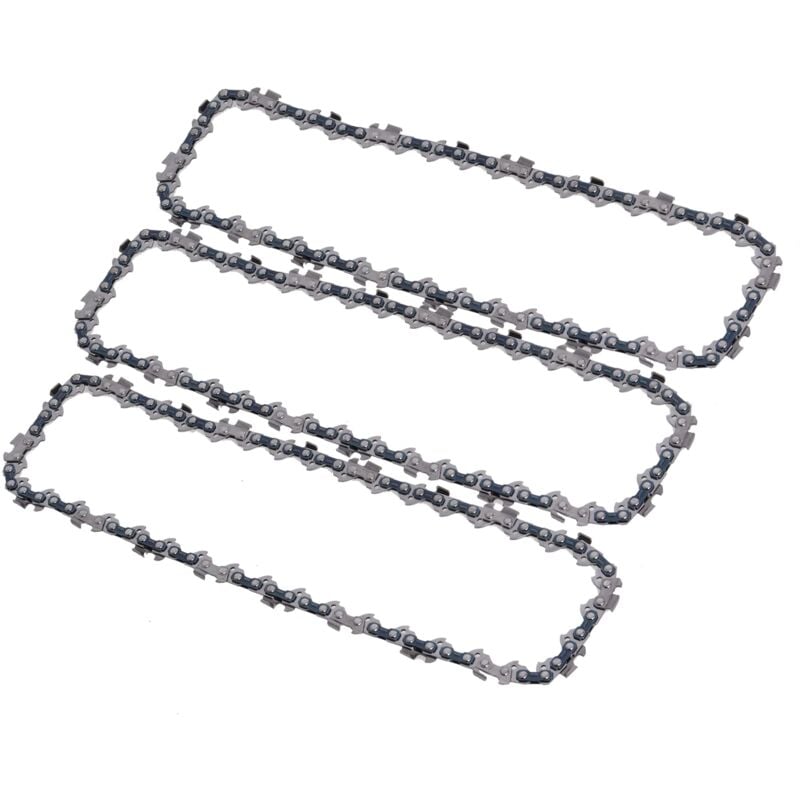 Aougo - Lot de 3 chaînes et 1 Guide pour tronçoneuse sur perche, 40 maillons et Guide de 29cm, compatible avec Ryobi, Husqvarna, Makita et autres