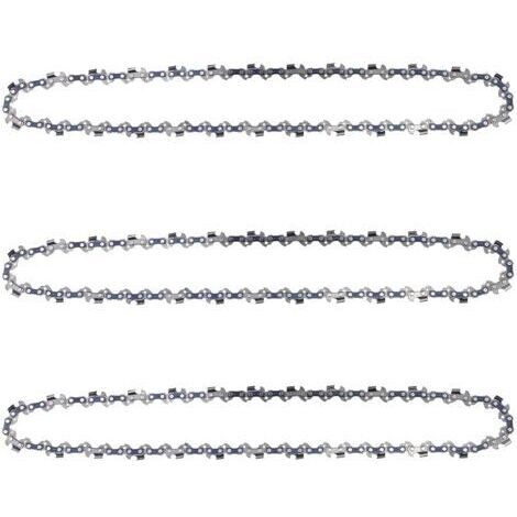 Lot de 3 Chaînes pour Tronçonneuses, Chaine Tronconneuse pour Guide-Chaîne de 14" (35 cm), Chaine de Tronconneuse, 52 Maillons d'Entraînement, Chaîne de Tronçonneuse Faible Rebond