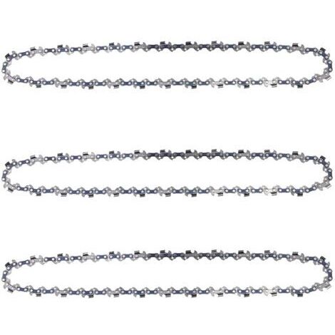 Lot de 3 Chaînes pour Tronçonneuses, Chaine Tronconneuse pour Guide-Chaîne de 14" (35 cm), Chaine de Tronconneuse, 52 Maillons d'Entraînement, Chaîne de Tronçonneuse Faible Rebond