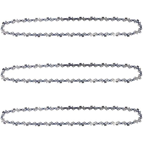Lot de 3 Chaînes pour Tronçonneuses, Chaine Tronconneuse pour Guide-Chaîne de 14" (35 cm), Chaine de Tronconneuse, 52 Maillons d'Entraînement, Chaîne de Tronçonneuse Faible Rebond