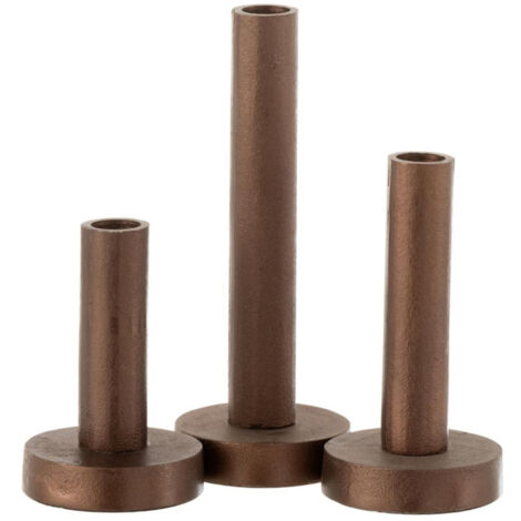 Lot de 3 Chandeliers Déco "Mat" 21cm Marron Foncé