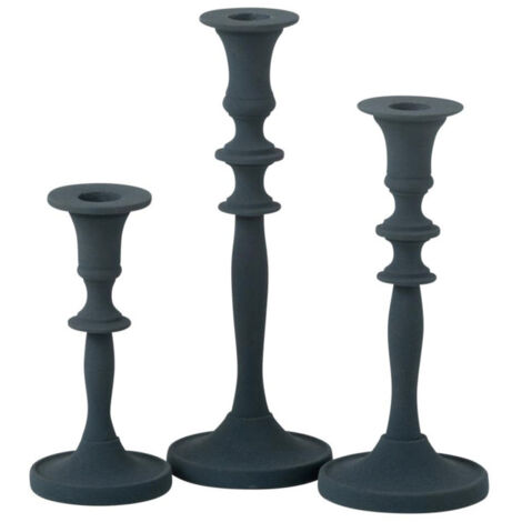 Lot de 3 Chandeliers "Lise" 23cm Bleu