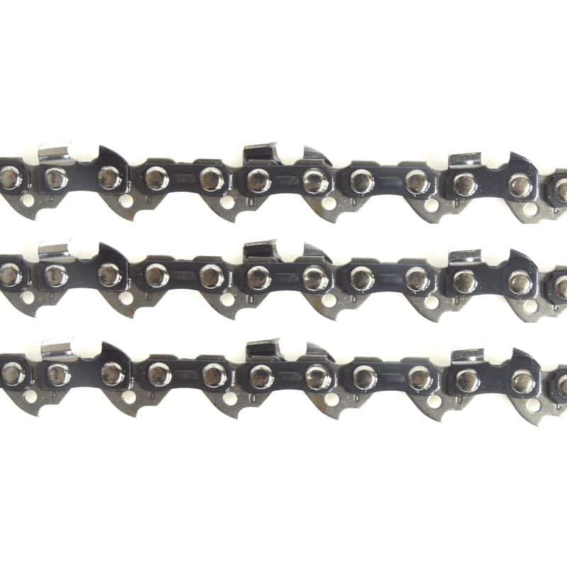 Nemura - Lot de 3 Chaînes de tronçonneuse - Compatible avec Stihl MS170, MS171, MS180, MS181 - 50 Maillons Entraîneurs - Pas 3/8 Lp - Jauge 0.43