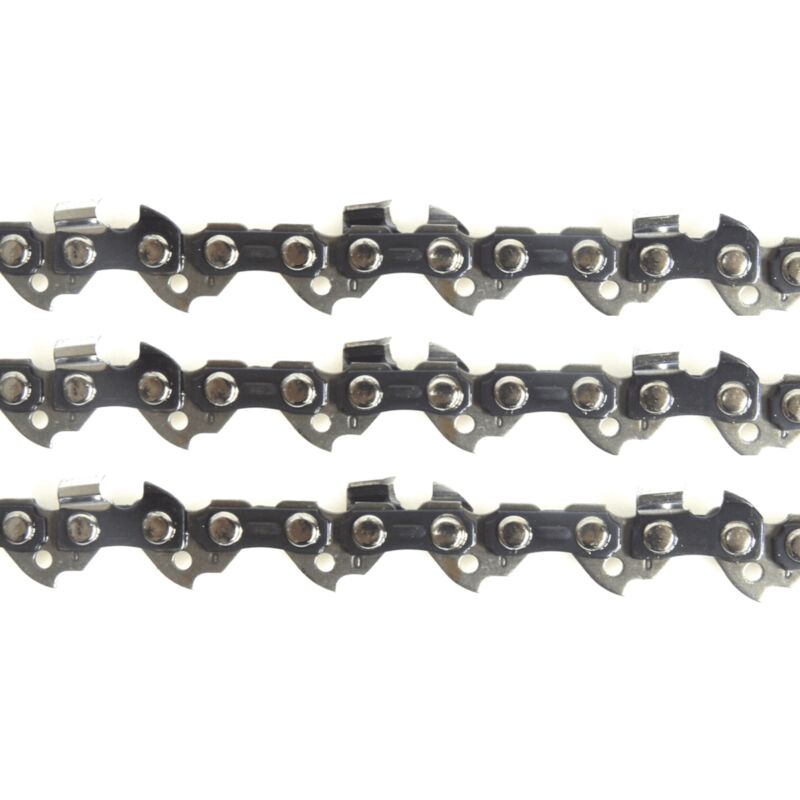 Nemura - Lot de 3 Chaînes de tronçonneuse - 72 Entraineurs - Pas 3/8 - Jauge 0.58 (1.5mm) - Guide de 50 cm