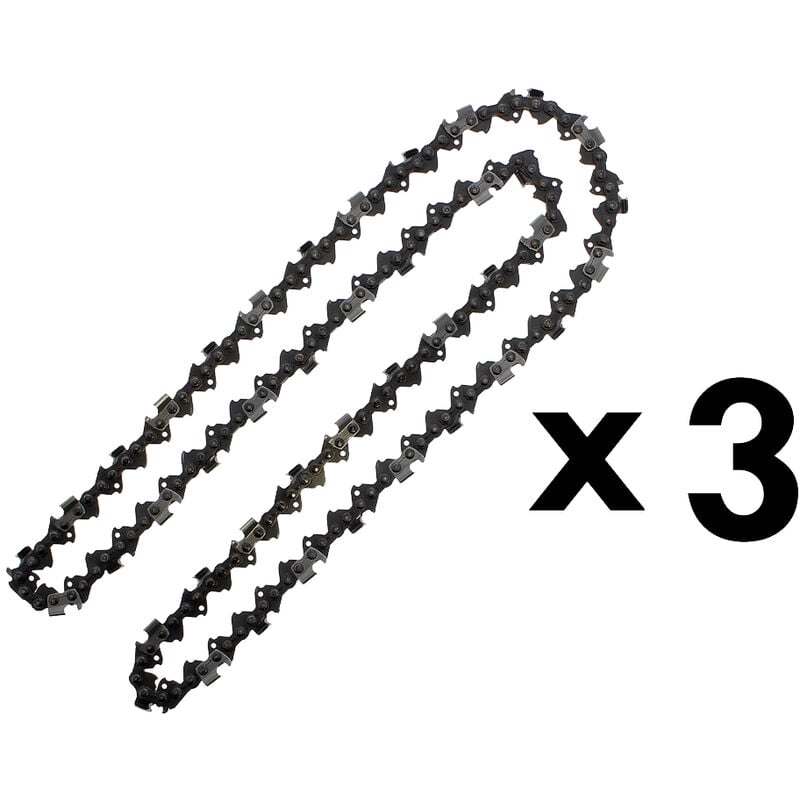 Gt Garden - Lot de 3 chaînes 85 maillons pour tronçonneuse