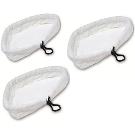 Lot de 3 Chiffons en Microfibre Pads de Nettoyage Universel Compatible avec d'autres Balais Vapeur Pièces de rechange de vadrouilles lavables pour aspirateur vadrouille à vapeur chaude
