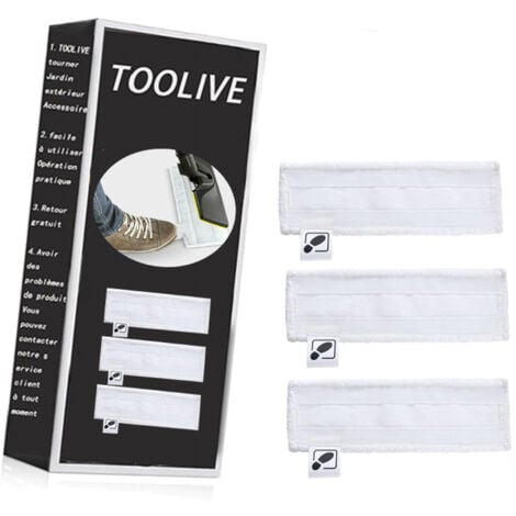 TOOLIVE Lot de 3 chiffons en microfibre pour Nettoyeur Vapeur Easy Fix SC2 SC3 SC4 SC5 Lingette