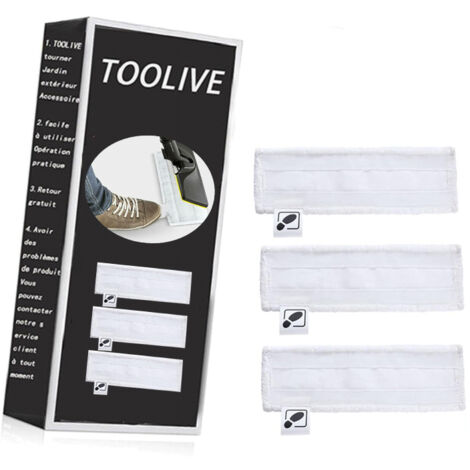 Lot de 3 chiffons en microfibre pour nettoyeur vapeur Kärcher EasyFix SC2 SC3 SC4 Accessoires Brosse de sol