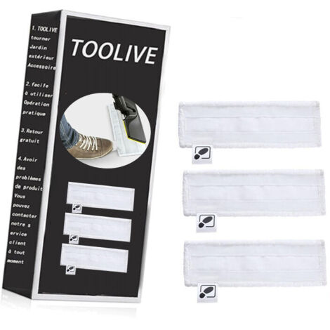 Lot de 3 chiffons en microfibre pour nettoyeur vapeur Kärcher EasyFix SC2 SC3 SC4 Accessoires Brosse de sol