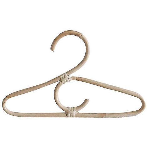 Lot de 3 cintres en rotin pour vêtements d'enfants, organisateur de vêtements, décoration pour chambre d'enfant, couleur bois