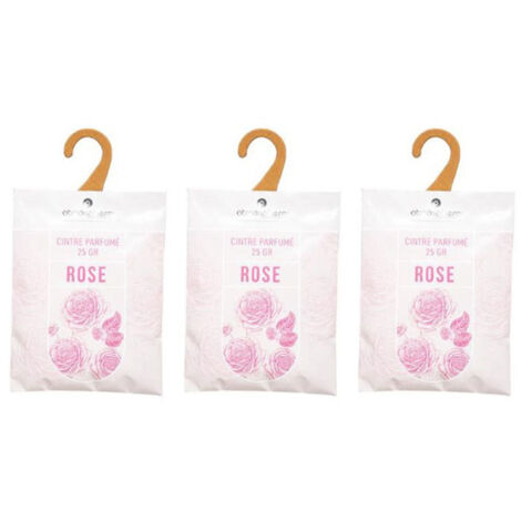 Lot de 3 Cintres Parfumés "Accro" 14cm Rose