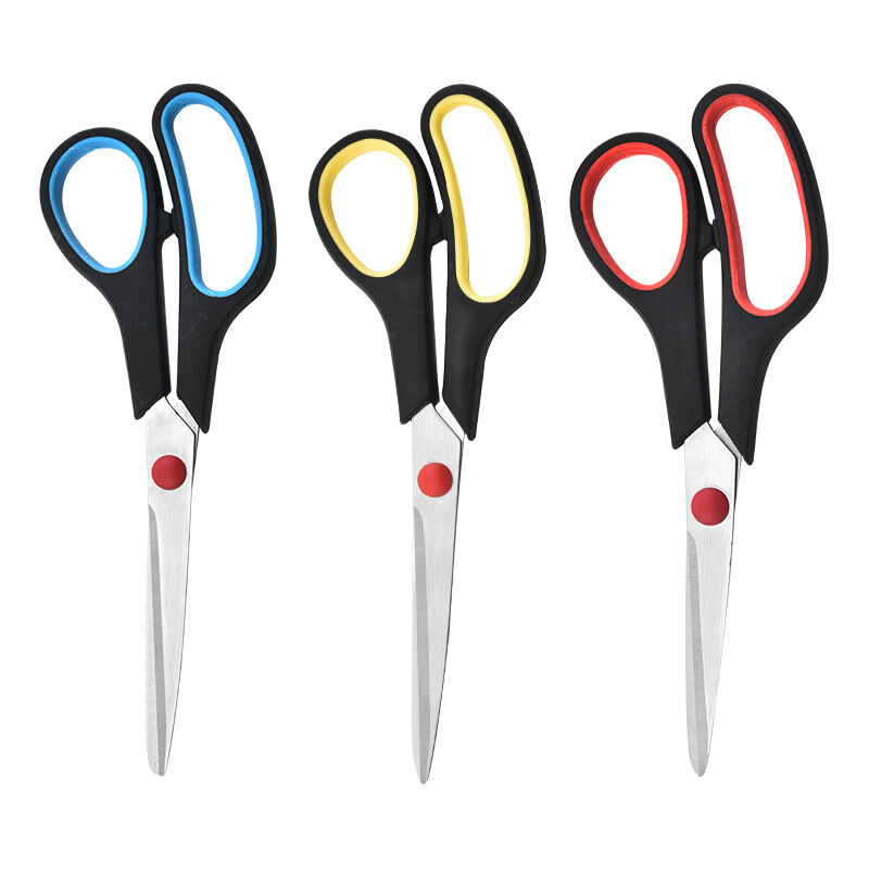 Lot de 3 ciseaux pour gaucher pour travaux manuels, couture de papier, ciseaux tranchants de 21 cm pour adultes, papeterie de cuisine