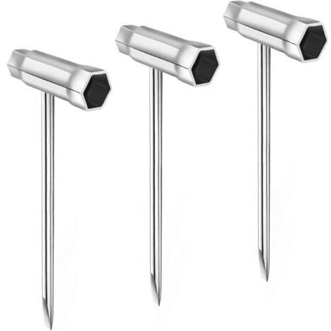 Lot de 3 clés à bougie d'allumage pour tondeuse à gazon 13 x 19 mm Clé à tronçonneuse en forme de T Clé à tronçonneuse et tournevis plat Accessoires pour tronçonneuse