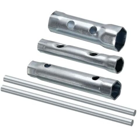 Lot de 3 clés à douille bougie d'allumage, clé double extrémité avec poignées en T, kit d'outils d'allumage acier au carbone pour motoculteur automobile (16/18 mm, 8/10 10/12 mm) - 16/18mm, 10/12mm,