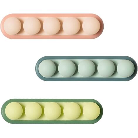 Lot de 3 clips de câble en forme de pois, organisateur de câble USB, support de cordon de charge, gestion des câbles pour voiture, bureau, établi, chambre, table de chevet (lot de 3)-AquaForge