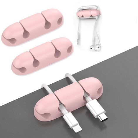 Lot de 3 clips de rangement pour câbles, support de câble de bureau compact et adhésif puissant.-AquaForge