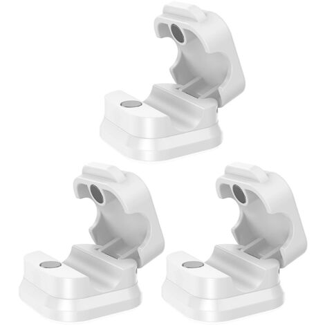 Lot de 3 clips magnétiques pour câbles, organisateur de câbles muraux à forte adhérence, support de rangement pour câbles de données-AquaForge
