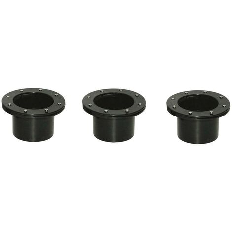 Lot de 3 connecteurs bàche VIS INOX passe paroi PVC 75 mm pour bassin