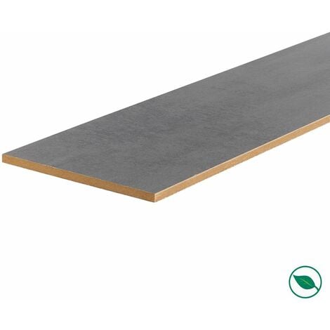 FORESTEA Lot de 3 contremarches rénovation d'escalier stratifié dark grey 1300 x 200 x 8 mm - PEFC 70%