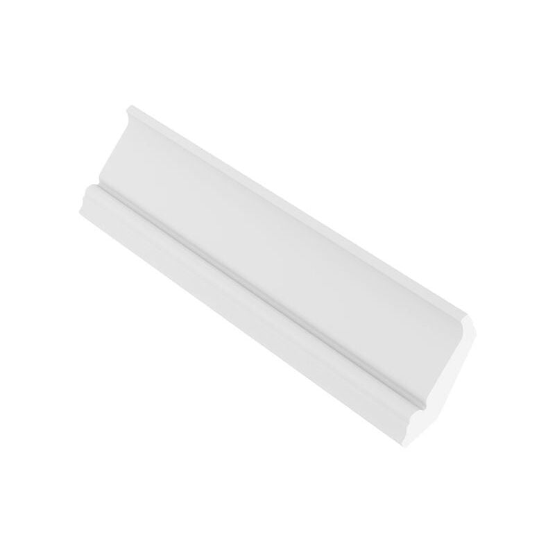Lot de 3 corniches plafond en polystyrène L290 x l1.1 x H5 cm blanc - etiria
