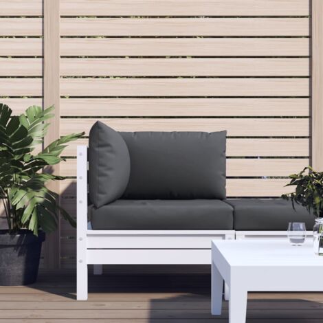 Lot de 3 Coussins de palette,Coussins Siège Dossier de Chaise anthracite tissu oxford -AD59687