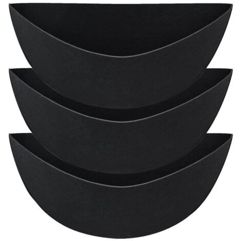 Lot de 3 coussins demi-ronds en tissu pour pots de fleurs, réutilisables, pour paniers ou décoration intérieure (40,6 cm).