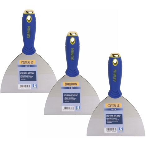 Lot de 3 couteaux US à enduire Semin - 15 cm