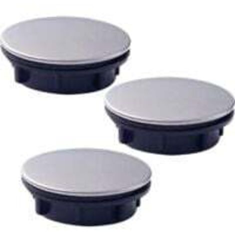 Lot de 3 Couvercles de Trou d'évier de Cuisine pour évier de Cuisine, Trou de Robinet, Couvercle de Trou de Robinet de Salle de Bain, Couvercles de Débordement d'évier en Acier Inoxydable (45 mm)