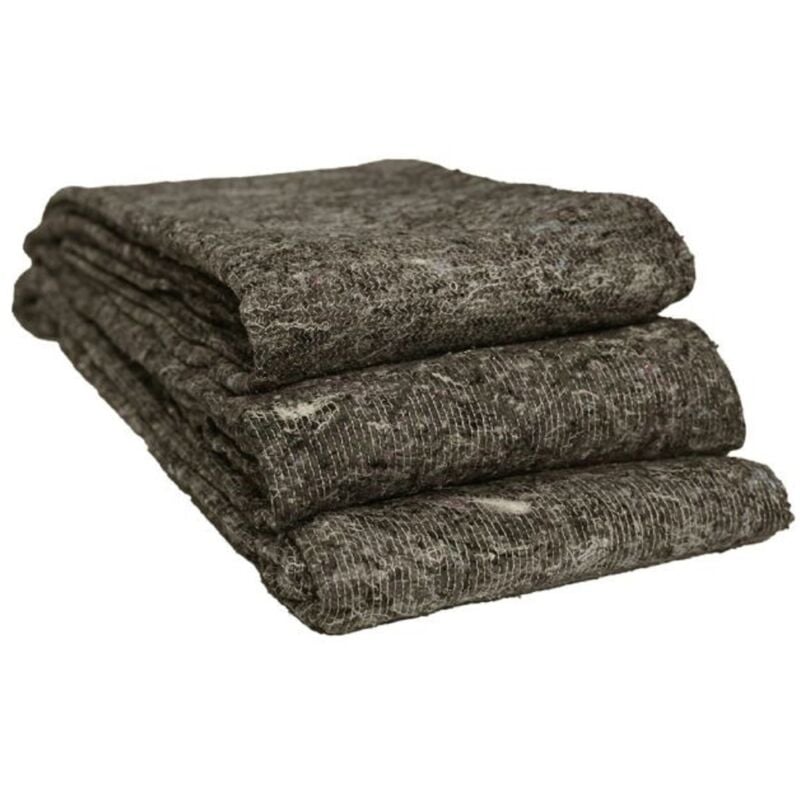 Lot de 3 couvertures gardes meubles, protection déménagement - 150x200cm - 300gr/m2, fibre recyclées