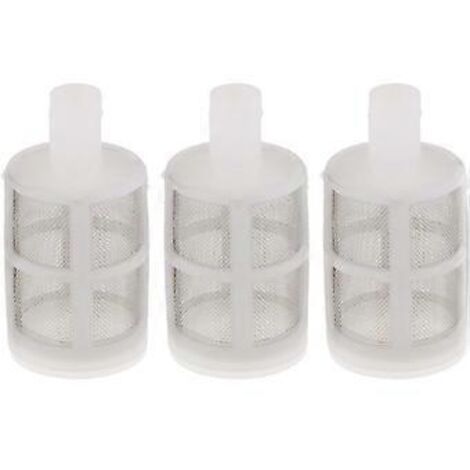 Lot de 3 crépines de pompe à eau en acier inoxydable, compatibles avec les tuyaux de 7 pouces - Blanc