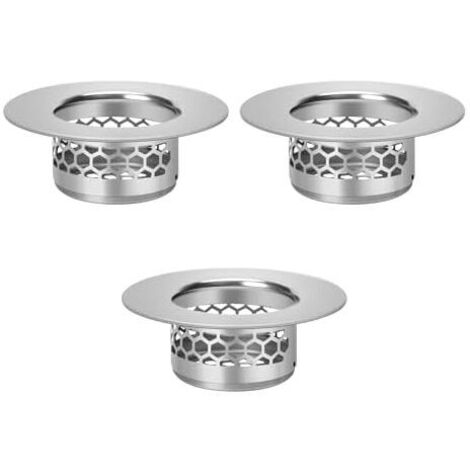 Lot de 3 crépines d'évier en Acier Inoxydable, crépine de vidange Universelle, crépine d'évier de Douche, adaptée aux canalisatio