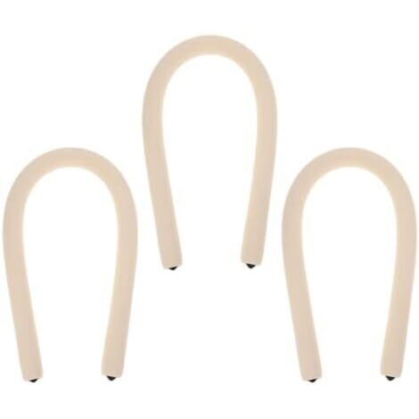 Lot de 3 Crochets Flexibles et Pliables Blancs pour Cannes Parapluies, Support Polyvalent sans Outil, Système Verrouillage Sécurisé, Rangement Maison, Bureau -